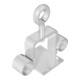 Schake Schilderklemme, verzinkt, mit Ösen, für 40 x 40 mm / Ø 42 mm Schaftrohr-1