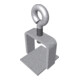 Schake Schilderklemme, verzinkt, ohne Ösen / Haken, für 40 x 40 mm / Ø 42 mm Schaftrohr-1