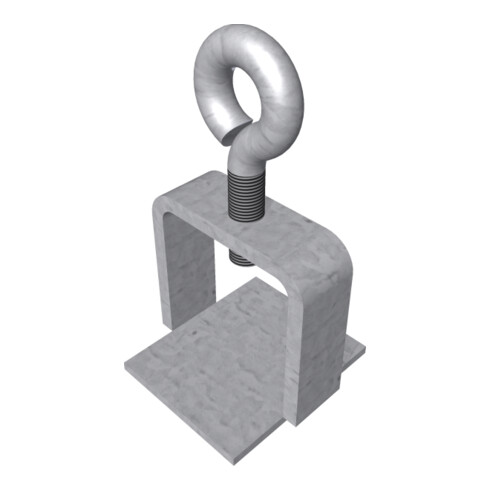 Schake Schilderklemme, verzinkt, ohne Ösen / Haken, für 40 x 40 mm / Ø 42 mm Schaftrohr