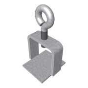Schake Schilderklemme, verzinkt, ohne Ösen / Haken, für 40 x 40 mm / Ø 42 mm Schaftrohr