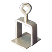 Schake Schilderklemme, verzinkt, ohne Ösen / Haken, für 60 x 60 mm / Ø 60 mm Schaftrohr