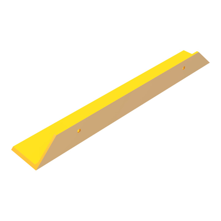 Schake Schrammbord Stahlwinkel 100x150x10 mm + Gehrung 45°, Anfahrschutz für Gabelstapler, Hubwagen etc. Gesamtlänge: 1000 mm zum Aufdübeln