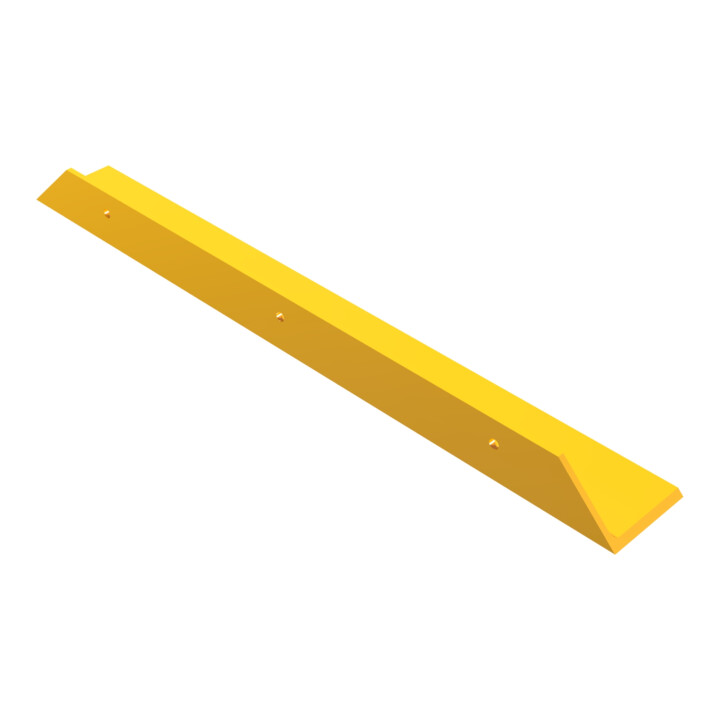 Schake Schrammbord Stahlwinkel 100x150x10 mm + Gehrung 45°, Anfahrschutz für Gabelstapler, Hubwagen etc. Gesamtlänge: 1200 mm zum Aufdübeln