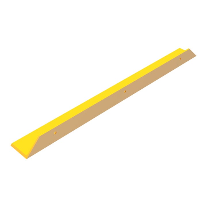 Schake Schrammbord Stahlwinkel 100x150x10 mm + Gehrung 45°, Anfahrschutz für Gabelstapler, Hubwagen etc. Gesamtlänge: 1500 mm zum Aufdübeln