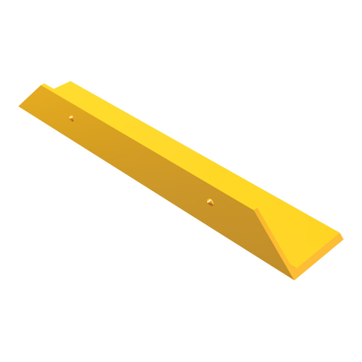 Schake Schrammbord Stahlwinkel 100x150x10 mm + Gehrung 45°, Anfahrschutz für Gabelstapler, Hubwagen etc. Gesamtlänge: 800 mm zum Aufdübeln