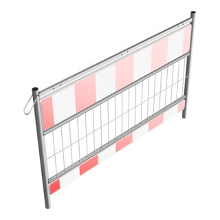 Schake Schrankenzaun nach TL, Länge: 1,60 m, Folie Typ 1, rot / weiß