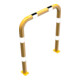 Schake Schutzbügel Ø76 mm, Breite 1000 mm, Höhe über Flur 1150mm, gelb / schwarz, zum Aufdübeln-4