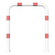 Schake Schutzbügel Ø76 mm, Breite 1000 mm, Höhe über Flur 1150mm, weiss / rot, zum Aufdübeln-2