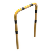 Schake Schutzbügel Ø76 mm, Breite 1000 mm, Höhe über Flur 1150mm, zum Einbetonieren, gelb / schwarz-2