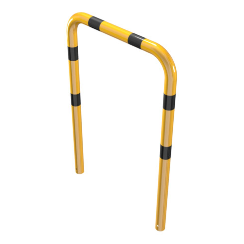 Schake Schutzbügel Ø76 mm, Breite 1000 mm, Höhe über Flur 1150mm, zum Einbetonieren, gelb / schwarz