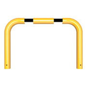 Schake Schutzbügel Ø76 mm, Breite 1000 mm, Höhe über Flur 250mm, zum Einbetonieren, gelb / schwarz-2