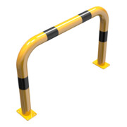 Schake Schutzbügel Ø76 mm, Breite 1000 mm, Höhe über Flur 650mm, gelb / schwarz, zum Aufdübeln-2