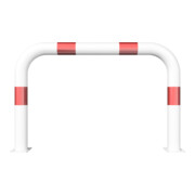 Schake Schutzbügel Ø76 mm, Breite 1000 mm, Höhe über Flur 650mm, weiss / rot, zum Aufdübeln-2