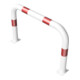 Schake Schutzbügel Ø76 mm, Breite 1000 mm, Höhe über Flur 650mm, weiss / rot, zum Aufdübeln-5