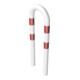 Schake Schutzbügel Ø76 mm, Breite 400 mm, Gesamthöhe 1150mm, zum Einbetonieren, weiß / rot-4