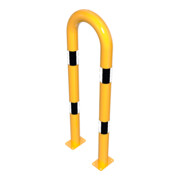 Schake Schutzbügel Ø76 mm, Breite 400 mm, Höhe über Flur 1150mm, gelb / schwarz, zum Aufdübeln-4
