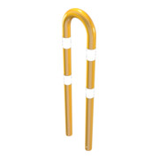 Schake Schutzbügel Ø76 mm, Breite 400 mm, Höhe über Flur 1150mm, zum Einbetonieren, gelb / schwarz-5