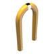 Schake Schutzbügel Ø76 mm, Breite 400 mm, Höhe über Flur 250mm, zum Einbetonieren, gelb / schwarz-5