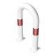 Schake Schutzbügel Ø76 mm, Breite 400 mm, Höhe über Flur 650mm, zum Aufdübeln, weiss rot-2