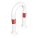 Schake Schutzbügel Ø76 mm, Breite 400 mm, Höhe über Flur 650mm, zum Aufdübeln, weiss rot-4