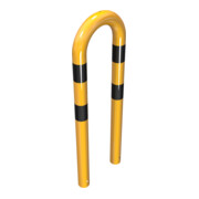 Schake Schutzbügel Ø76 mm, Breite 400 mm, Höhe über Flur 650mm, zum Einbetonieren, gelb / schwarz-4