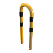 Schake Schutzbügel Ø76 mm, Breite 400 mm, Höhe über Flur 650mm, zum Einbetonieren, gelb / schwarz-5