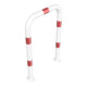 Schake Schutzbügel Ø76 mm, Breite 750 mm, Höhe über Flur 1150mm, weiss / rot, zum Aufdübeln-4
