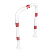 Schake Schutzbügel Ø76 mm, Breite 750 mm, Höhe über Flur 1150mm, weiss / rot, zum Aufdübeln-4