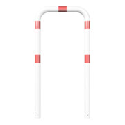 Schake Schutzbügel Ø76 mm, Breite 750 mm, Höhe über Flur 1150mm, zum Einbetonieren, weiß / rot-5