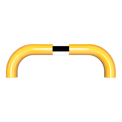 Schake Schutzbügel Ø76 mm, Breite 750 mm, Höhe über Flur 250mm, zum Einbetonieren, gelb / schwarz