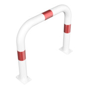 Schake Schutzbügel Ø76 mm, Breite 750 mm, Höhe über Flur 650mm, weiss / rot, zum Aufdübeln-2