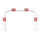 Schake Schutzbügel Ø76 mm, Breite 1000 mm, Höhe über Flur 650mm, weiss / rot, zum Aufdübeln