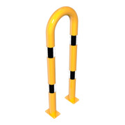 Schake Schutzbügel Ø76 mm, Breite 400 mm, Höhe über Flur 1150mm, gelb / schwarz, zum Aufdübeln-4