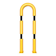 Schake Schutzbügel Ø76 mm, Breite 400 mm, Höhe über Flur 1150mm, gelb / schwarz, zum Aufdübeln-5