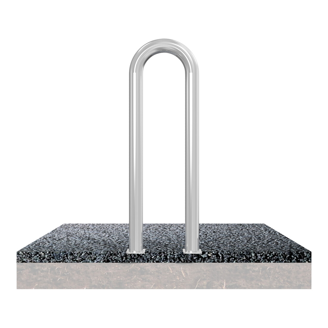 Schake Schutzbügel Ø76 mm, Breite 400 mm, Höhe über Flur 1150mm, weiss / rot, zum Aufdübeln