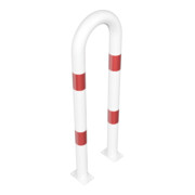 Schake Schutzbügel Ø76 mm, Breite 400 mm, Höhe über Flur 1150mm, weiss / rot, zum Aufdübeln-5