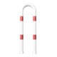 Schake Schutzbügel Ø76 mm, Breite 400 mm, Höhe über Flur 1150mm, weiss / rot, zum Aufdübeln