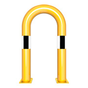 Schake Schutzbügel Ø76 mm, Breite 400 mm, Höhe über Flur 650mm, gelb / schwarz, zum Aufdübeln-5
