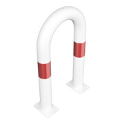 Schake Schutzbügel Ø76 mm, Breite 400 mm, Höhe über Flur 650mm, zum Aufdübeln, weiss rot-5