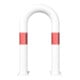 Schake Schutzbügel Ø76 mm, Breite 400 mm, Höhe über Flur 650mm, zum Aufdübeln, weiss rot