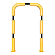 Schake Schutzbügel Ø76 mm, Breite 750 mm, Höhe über Flur 1150mm, gelb / schwarz, zum Aufdübeln-5