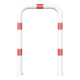 Schake Schutzbügel Ø76 mm, Breite 750 mm, Höhe über Flur 1150mm, weiss / rot, zum Aufdübeln