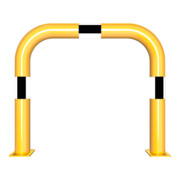 Schake Schutzbügel Ø76 mm, Breite 750 mm, Höhe über Flur 650mm, gelb / schwarz, zum Aufdübeln-5