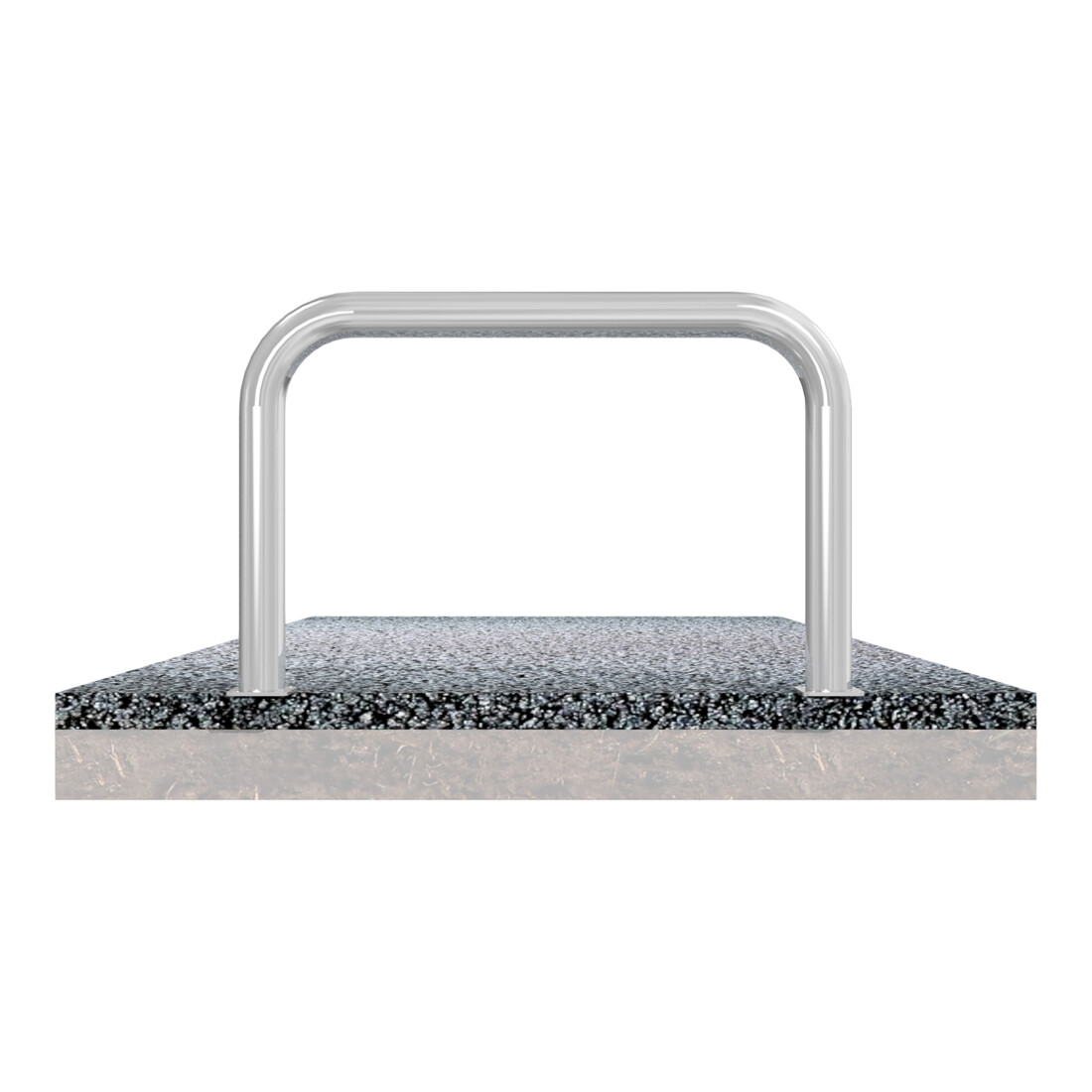 Schake Schutzbügel Ø76 mm, Breite 750 mm, Höhe über Flur 650mm, weiss / rot, zum Aufdübeln