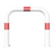 Schake Schutzbügel Ø76 mm, Breite 750 mm, Höhe über Flur 650mm, weiss / rot, zum Aufdübeln