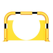 Schake Schutzbügel + Unterfahrschutz Ø76 mm, Breite 1000 mm, Höhe über Flur 650mm, gelb / schwarz, zum Aufdübeln-2