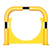Schake Schutzbügel + Unterfahrschutz Ø76 mm, Breite 750 mm, Höhe über Flur 650mm, gelb / schwarz, zum Aufdübeln-5