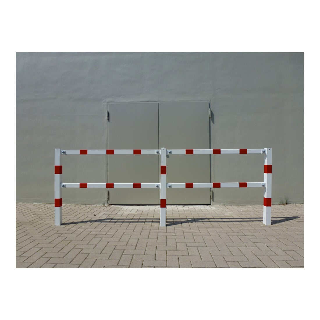 Schake Schutzgeländer Querholm Stahlrohr 60 x 40 mm inkl. Befestigungsschrauben M16x60, Länge: 1800 mm
