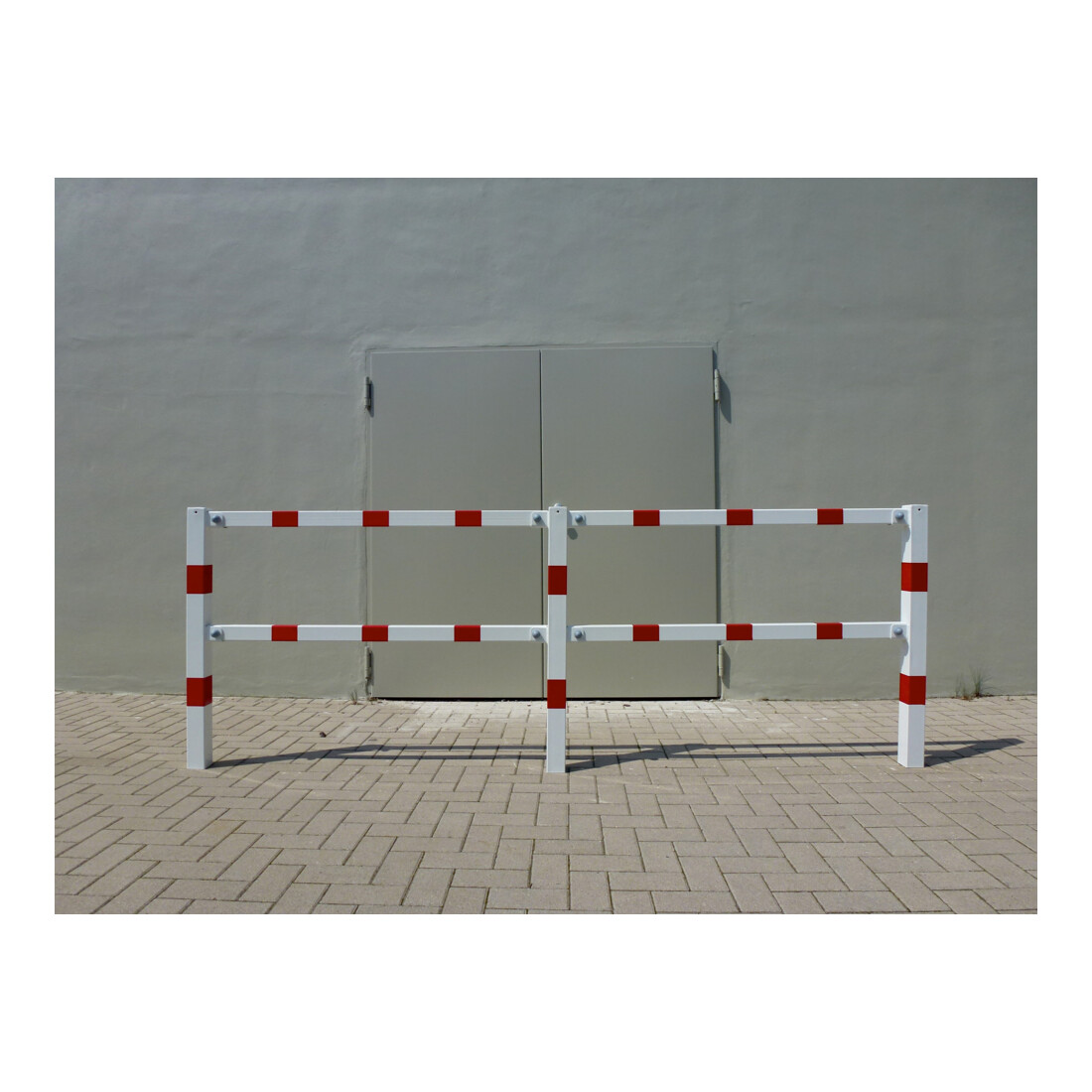 Schake Schutzgeländer Querholm Stahlrohr 60 x 40 mm inkl. Befestigungsschrauben M16x60, Länge: 1800 mm