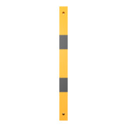 Schake Schutzgeländer Querholm Stahlrohr 60 x 40 mm inkl. Befestigungsschrauben M16x60, + schwarzen Warnstreifen Länge: 800 mm-2